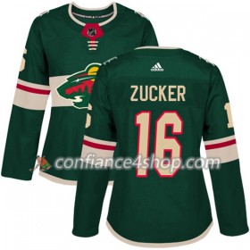 Adidas Maillot de Hockey Minnesota Wild Jason Zucker 16 2017-2018 Vert Authentic - Femme